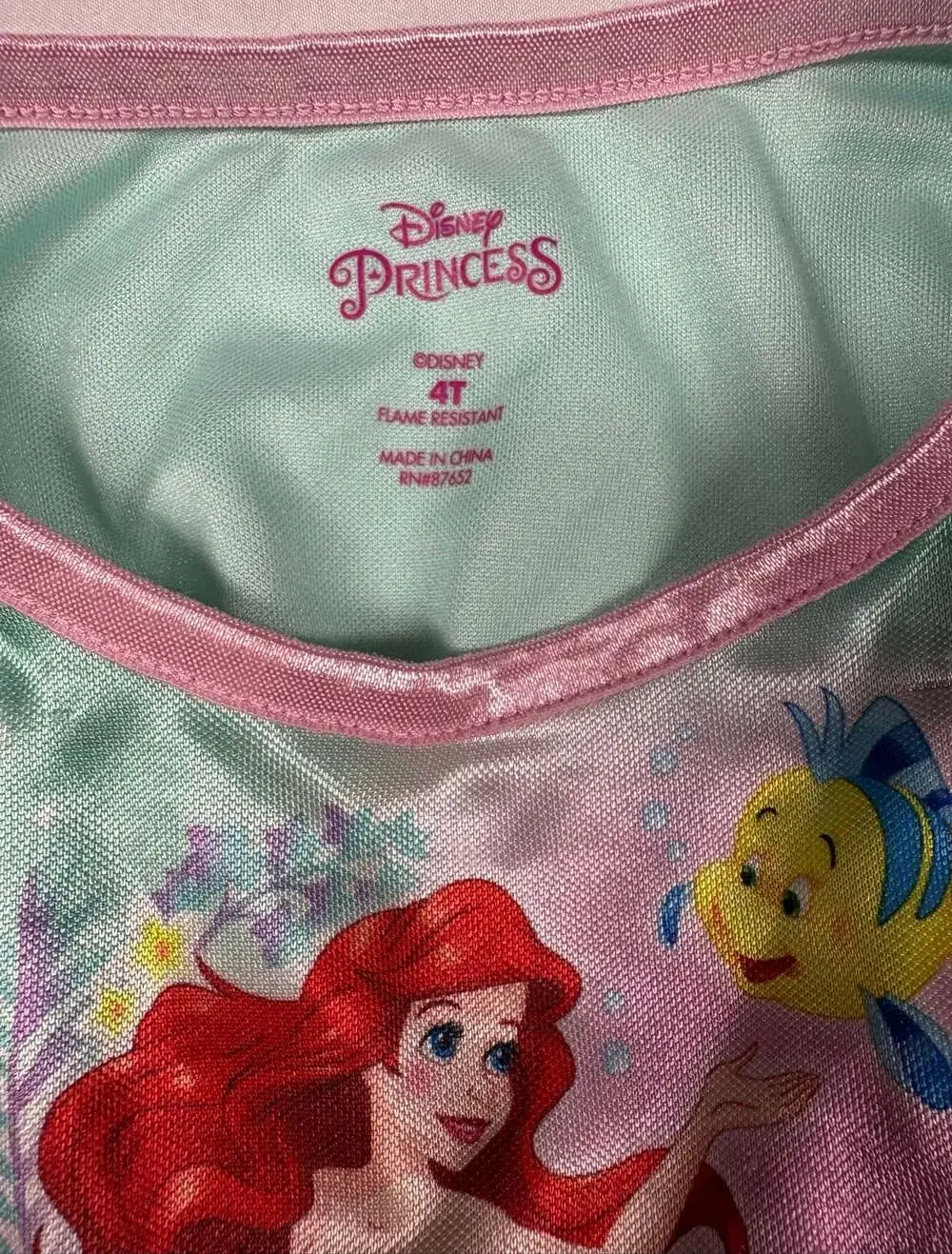 Disney Princess The Little Mermaid Ariel and Flounder Fantasy Nightgown Dress Si